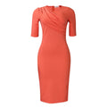 Women Dress Women's V-neck Solid Color plus Size Dress
