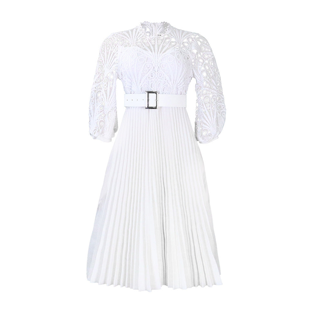 Women Dress Lace Crochet Sexy Cutout