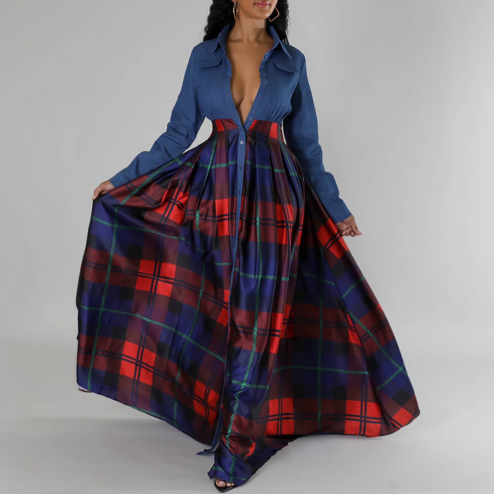 Women Dress Winter Fashion Casual Printing