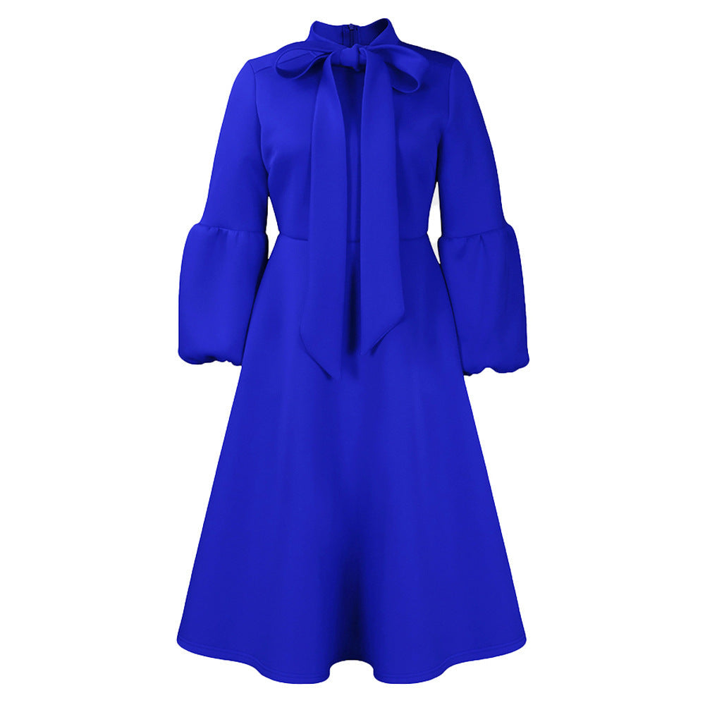 Women Dress High Waist Gown European and American Style Dress
