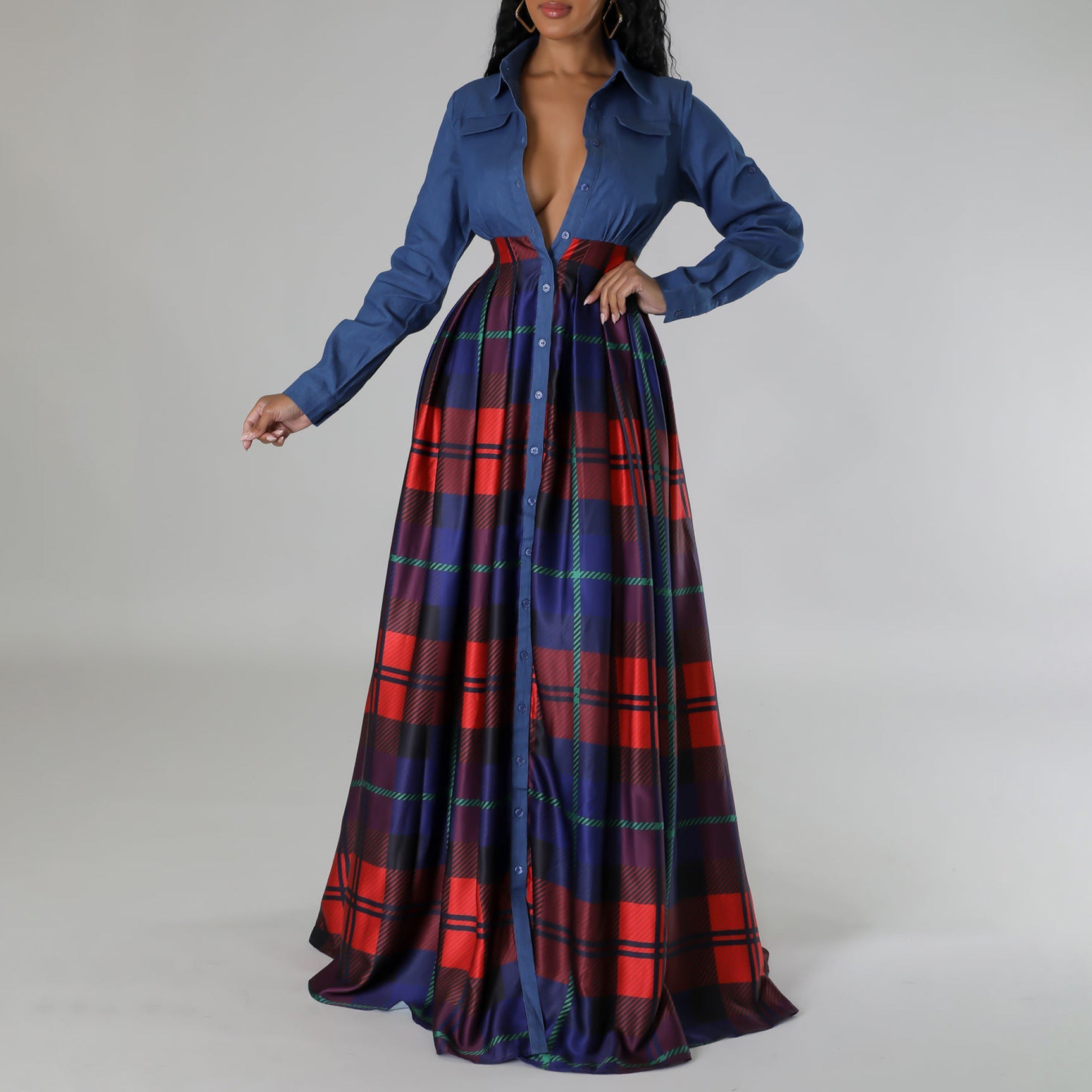Women Dress Winter Fashion Casual Printing
