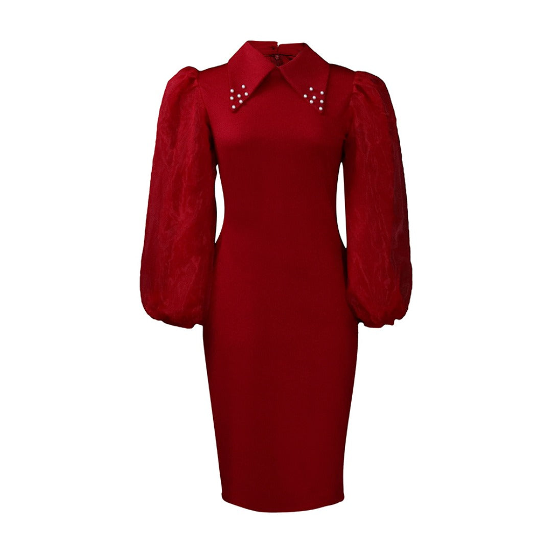 Women Dress Women's Spring and Autumn Long Sleeve plus Size
