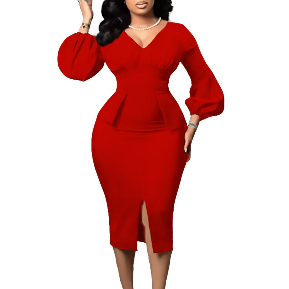 Women Dress Women's V-neck Dress