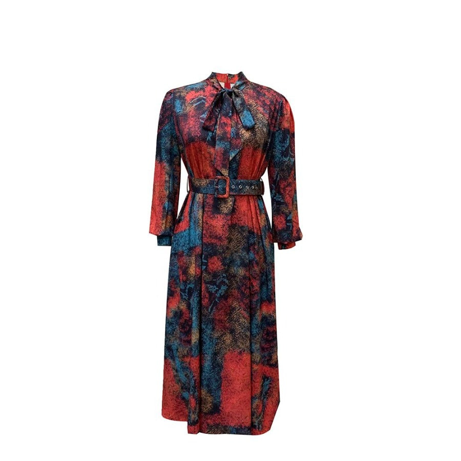 Women Dress Long Sleeve Printed Dress